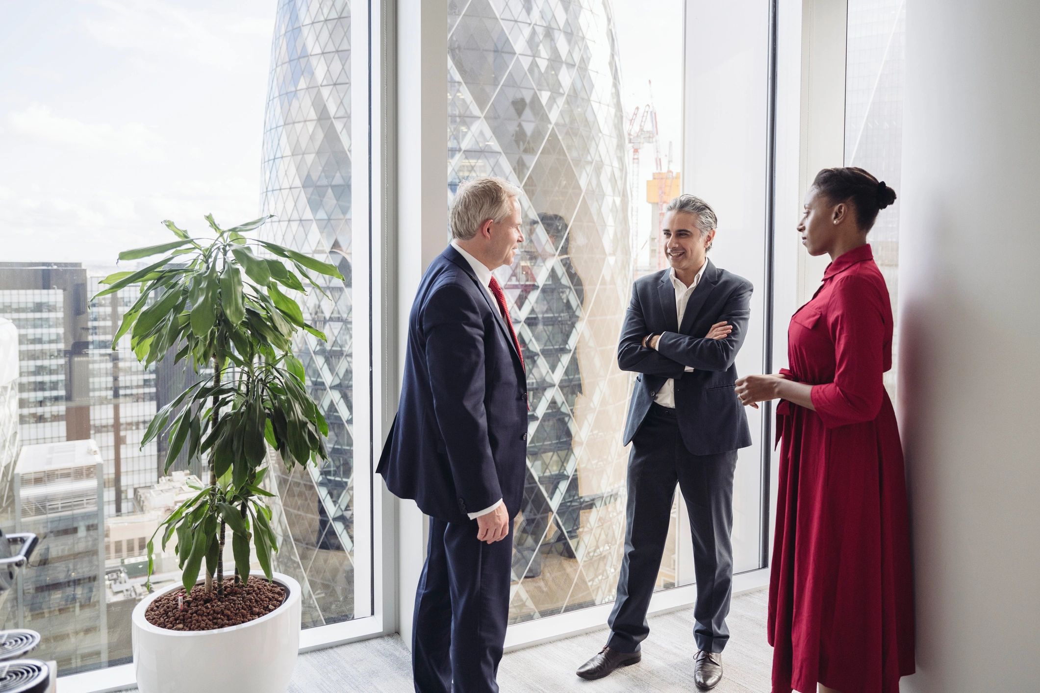 Team meeting in a modern UK office