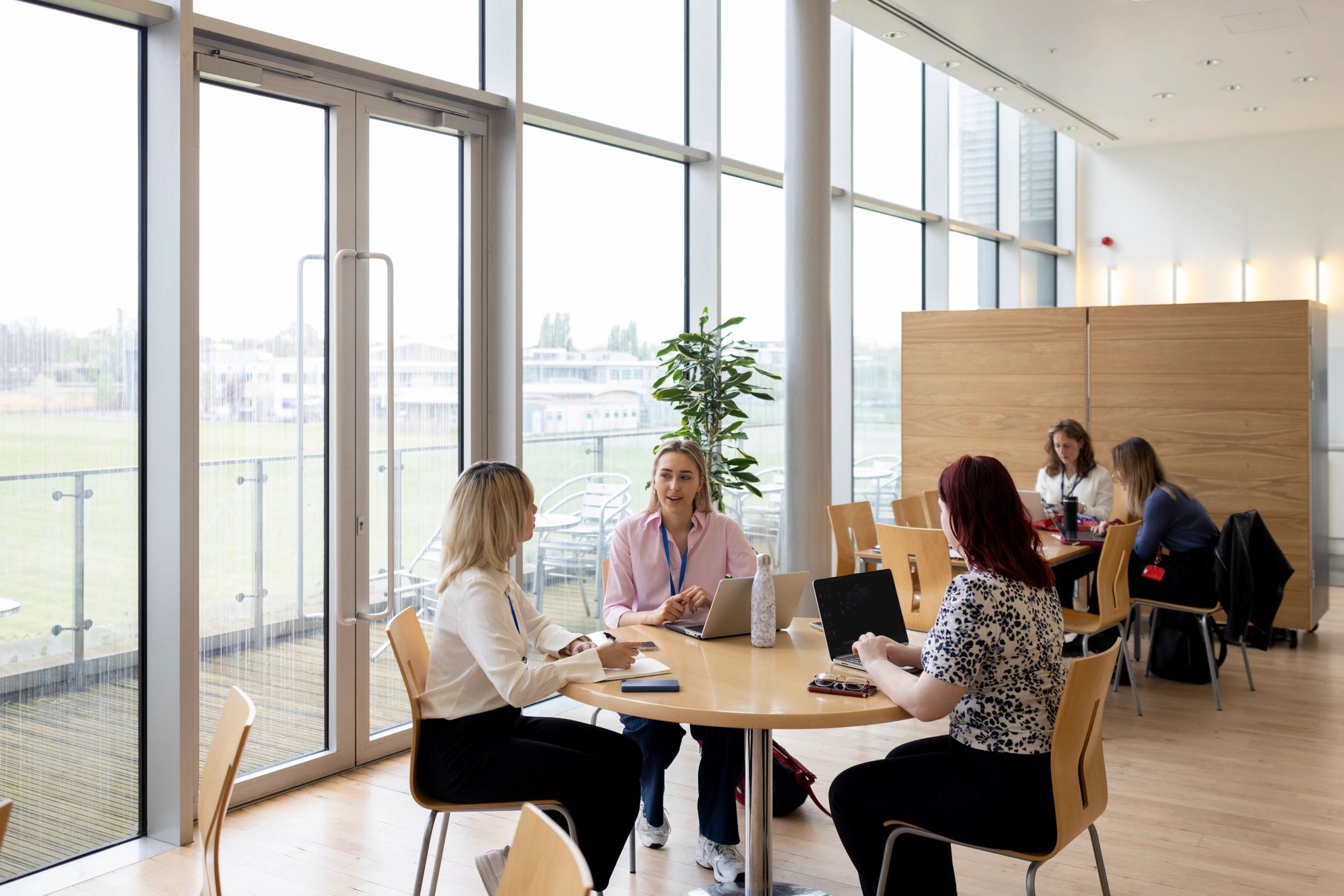 Team working together in an office
